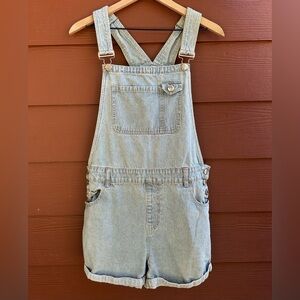 Light Railroad Denim Short Overalls - S